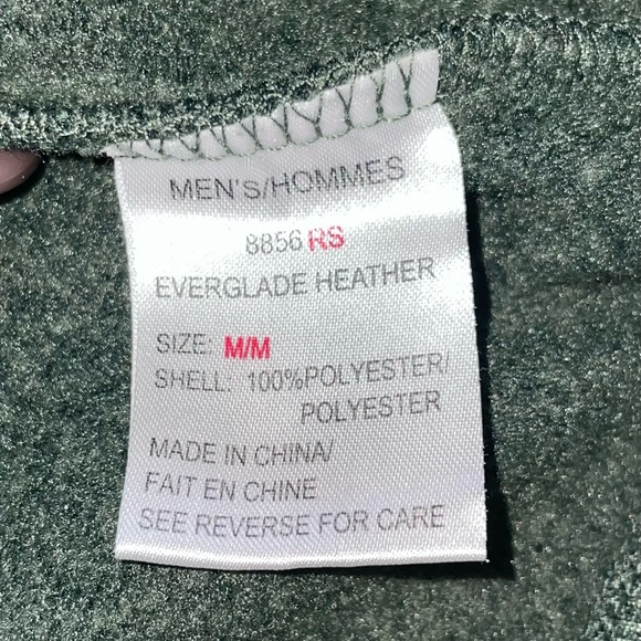 Woolrich everglade heather men’s zip up sweaters medium green 100% polyester - Picture 7 of 8